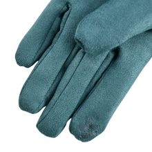 Load image into Gallery viewer, THSG1095: Teal: Faux Fur Double Layer Gloves
