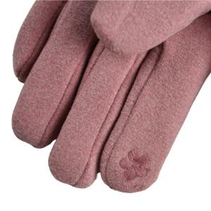 THSG1096: Pink: Faux Fur Double Layer Gloves