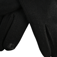 Load image into Gallery viewer, THSG1097: Black: Stitching Double Layer Gloves
