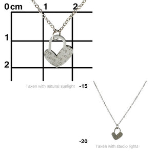 THSJ1087 Pad Lock Heart - Love: Silver