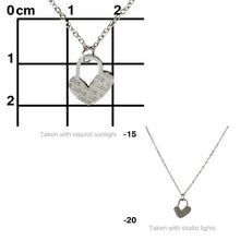 Load image into Gallery viewer, THSJ1087 Pad Lock Heart - Love: Silver
