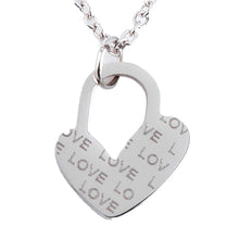 Load image into Gallery viewer, THSJ1087 Pad Lock Heart - Love: Silver
