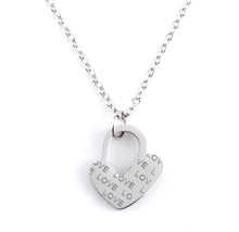 Load image into Gallery viewer, THSJ1087 Pad Lock Heart - Love: Silver
