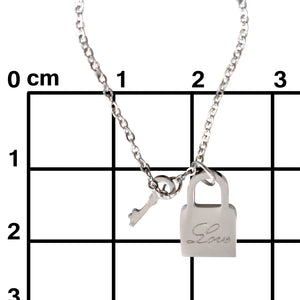 THSJ1100: Pad Lock Heart - Love: Silver