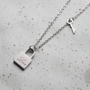 THSJ1100: Pad Lock Heart - Love: Silver