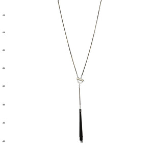 THSJ1155: Black: Bella Pendant: Chain Necklace