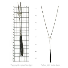 Load image into Gallery viewer, THSJ1155: Black: Bella Pendant: Chain Necklace
