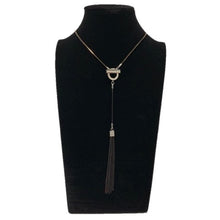 Load image into Gallery viewer, THSJ1155: Black: Bella Pendant: Chain Necklace
