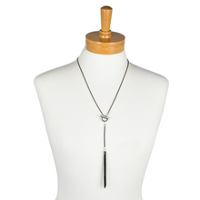 Load image into Gallery viewer, THSJ1155: Black: Bella Pendant: Chain Necklace
