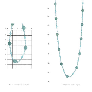 THSJ1182: Sky Blue: Strand Gem Necklace