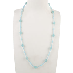 THSJ1182: Sky Blue: Strand Gem Necklace