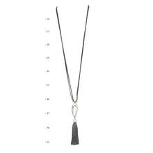 Load image into Gallery viewer, THSJ1194X:Grey: Oval Frame Pendant Necklace
