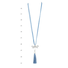 Load image into Gallery viewer, THSJ1198: French Blue: Dragonfly Pendant Necklace
