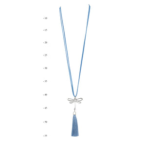 THSJ1198: French Blue: Dragonfly Pendant Necklace