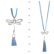 Load image into Gallery viewer, THSJ1198: French Blue: Dragonfly Pendant Necklace
