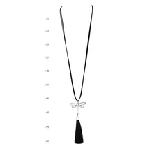 Load image into Gallery viewer, THSJ1201: Black: Dragonfly Pendant Necklace
