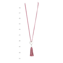 Load image into Gallery viewer, THSJ1202: Dusty Pink: Solid Heart Pendant Necklace
