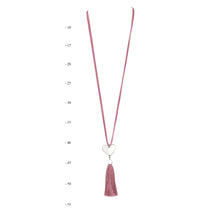 Load image into Gallery viewer, THSJ1202X:Dusty Pink: Solid Heart Pendant Necklace
