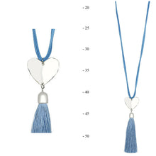 Load image into Gallery viewer, THSJ1203: French Blue: Solid Heart Pendant Necklace
