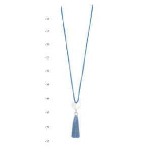 THSJ1203X:French Blue: Solid Heart Pendant Necklace