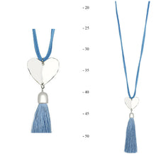 Load image into Gallery viewer, THSJ1203X:French Blue: Solid Heart Pendant Necklace
