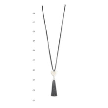 Load image into Gallery viewer, THSJ1204: Grey: Solid Heart Pendant Necklace
