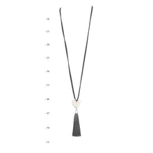 Load image into Gallery viewer, THSJ1204X: Grey: Solid Heart Pendant Necklace
