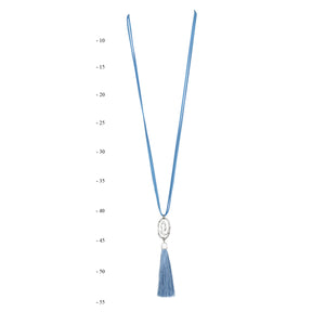 THSJ1208: French Blue:The Circle of Life Pendant Necklace