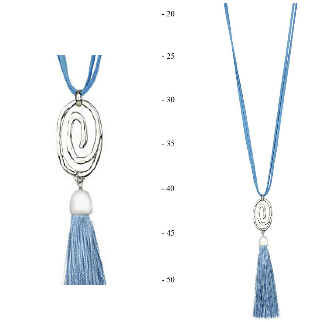 THSJ1208X:French Blue:The Circle of Life Pendant Necklace