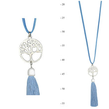 Load image into Gallery viewer, THSJ1213: French Blue:Tree of Life Pendant Necklace
