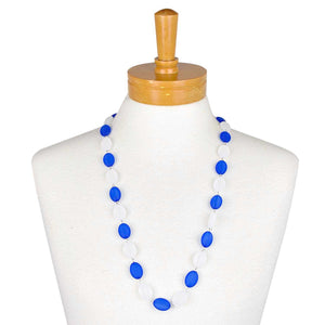 THSJ1252: Cobalt Blue: Colour Bead Necklace