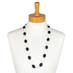 THSJ1253: Black: Colour Bead Necklace