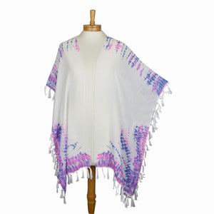 THSK1035: White: Gabriela Kimono Jacket