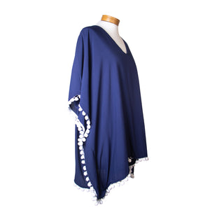 THSK1054: Navy Blue: Emily Kaftan Top