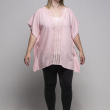 Load image into Gallery viewer, THSK1056: Sweet Pink: Lace Kaftan Top
