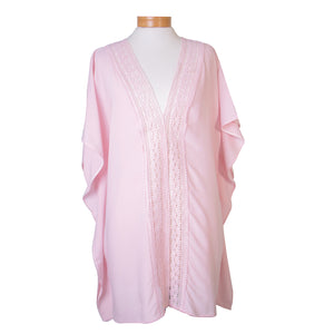 THSK1056: Sweet Pink: Lace Kaftan Top