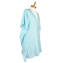 Load image into Gallery viewer, THSK1057: Baby Blue: Lace Kaftan Top
