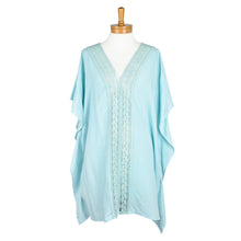 Load image into Gallery viewer, THSK1057: Baby Blue: Lace Kaftan Top
