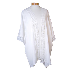 THSK1058: White: Lace Kimono