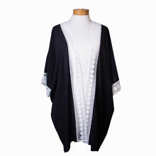 Load image into Gallery viewer, THSK1060: Black: Lace Kimono
