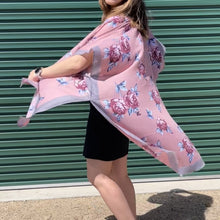 Load image into Gallery viewer, THSK1064: Pink: Floral Print Kimono
