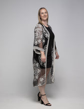 Load image into Gallery viewer, THSK1066: Black: Floral Lace Kimono
