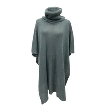 Load image into Gallery viewer, THSP1025: Grey: Cowl Neck Poncho
