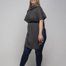 Load image into Gallery viewer, THSP1025: Grey: Cowl Neck Poncho
