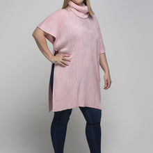 Load image into Gallery viewer, THSP1026: Pink: Cowl Neck Poncho
