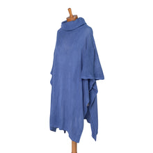 Load image into Gallery viewer, THSP1027: Egyptian Blue: Cowl Neck Poncho
