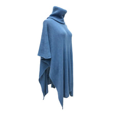 Load image into Gallery viewer, THSP1027: Egyptian Blue: Cowl Neck Poncho
