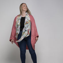 Load image into Gallery viewer, THSP1029: Coral Pink: Bat Wing Cardigan Cape
