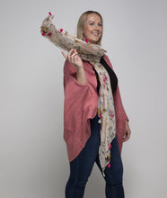 Load image into Gallery viewer, THSP1029: Coral Pink: Bat Wing Cardigan Cape
