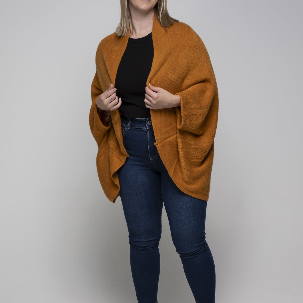 THSP1030: Honey: Bat Wing Cardigan Cape